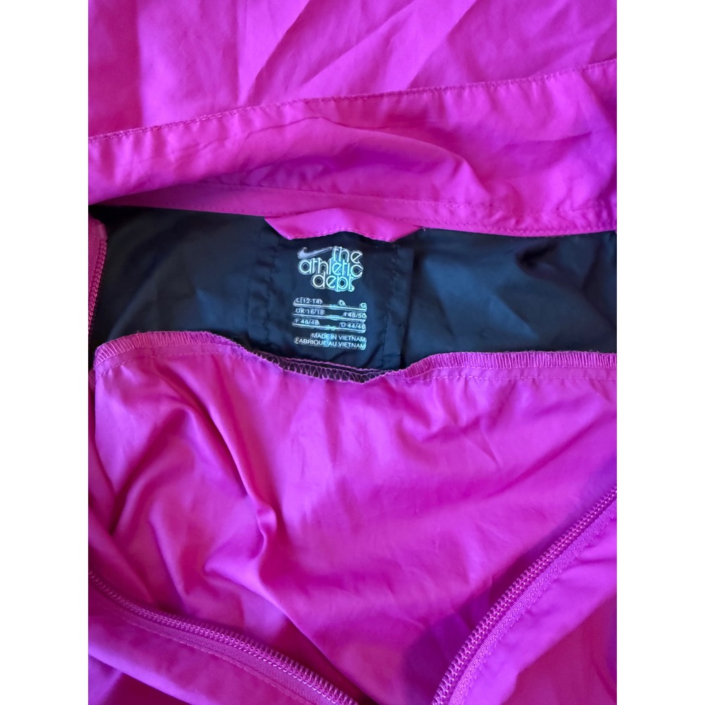Nike Athletic Dept Half Zip Pullover Jacket Black White Pink Running Track - Picture 3 of 4